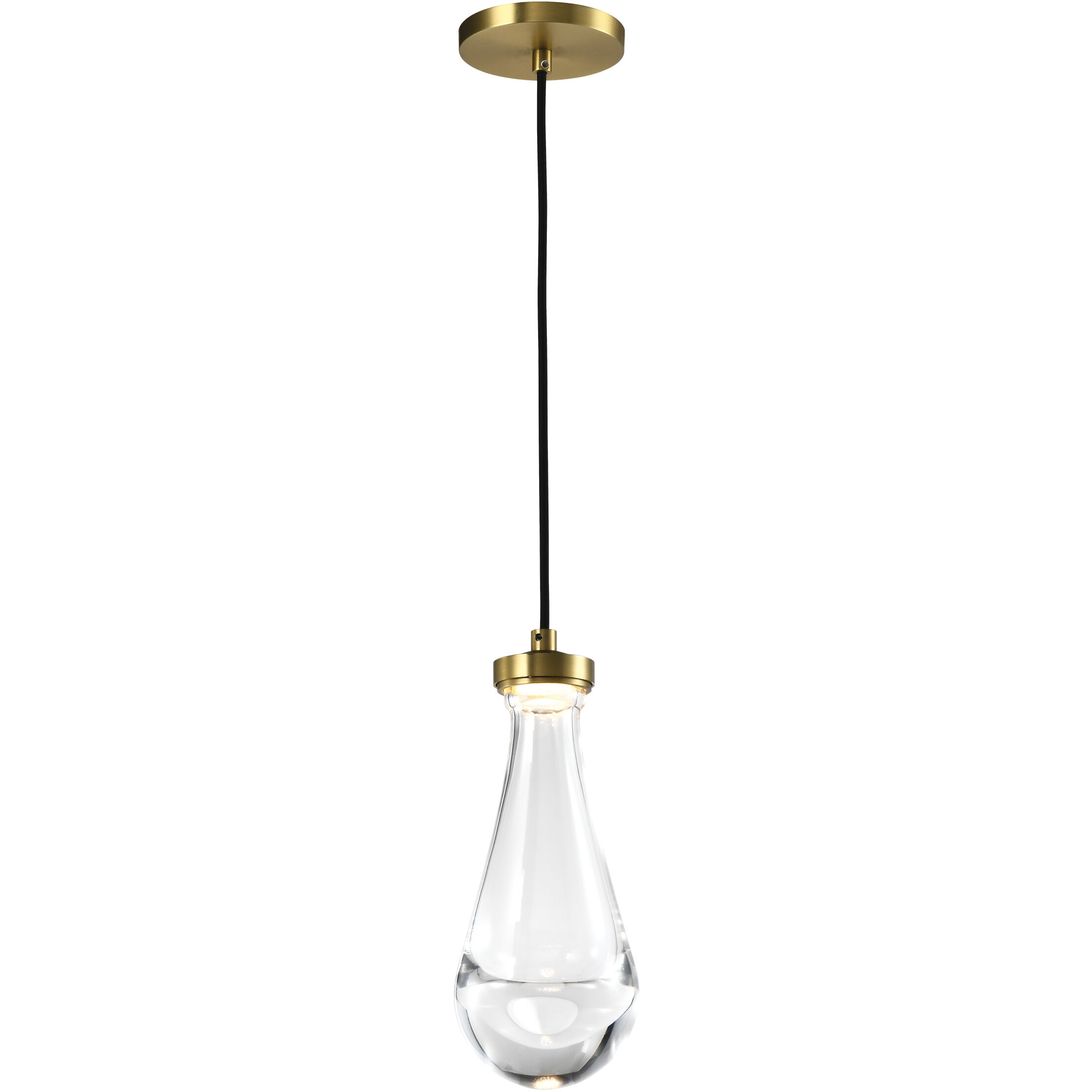Vaso 1 Light 5.13 inch Aged Brass Mini Pendant Ceiling Light