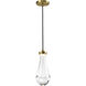 Vaso 1 Light 5.13 inch Aged Brass Mini Pendant Ceiling Light