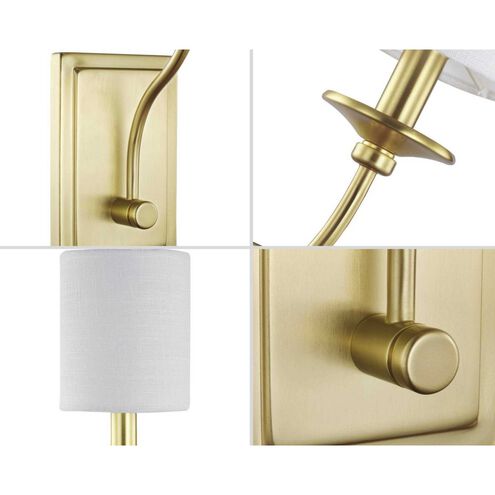 Bonita 1 Light 5 inch Satin Brass Wall Sconce Wall Light, Design Series