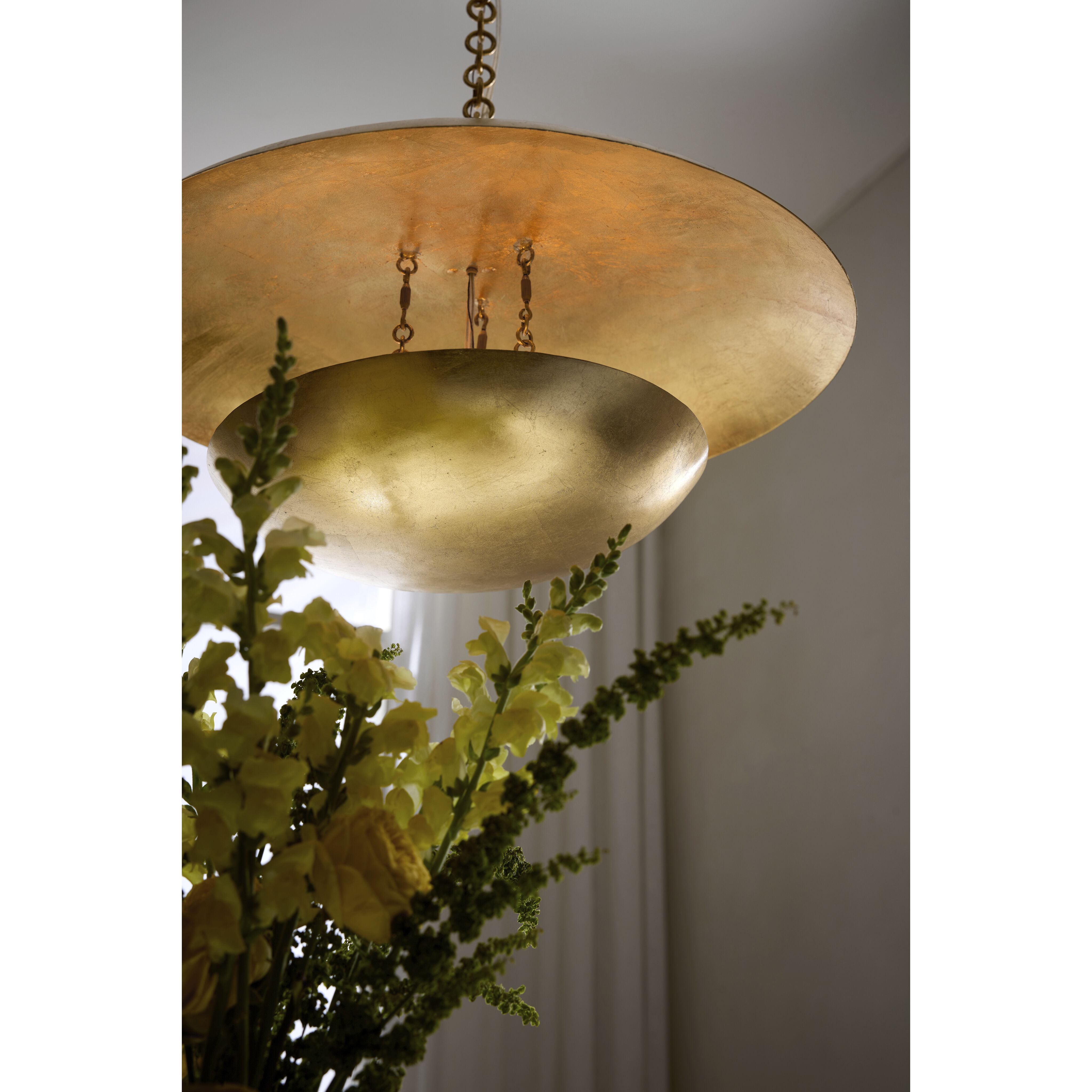 Florko 3 Light 24.5 inch Gold Leaf Chandelier Ceiling Light, Small