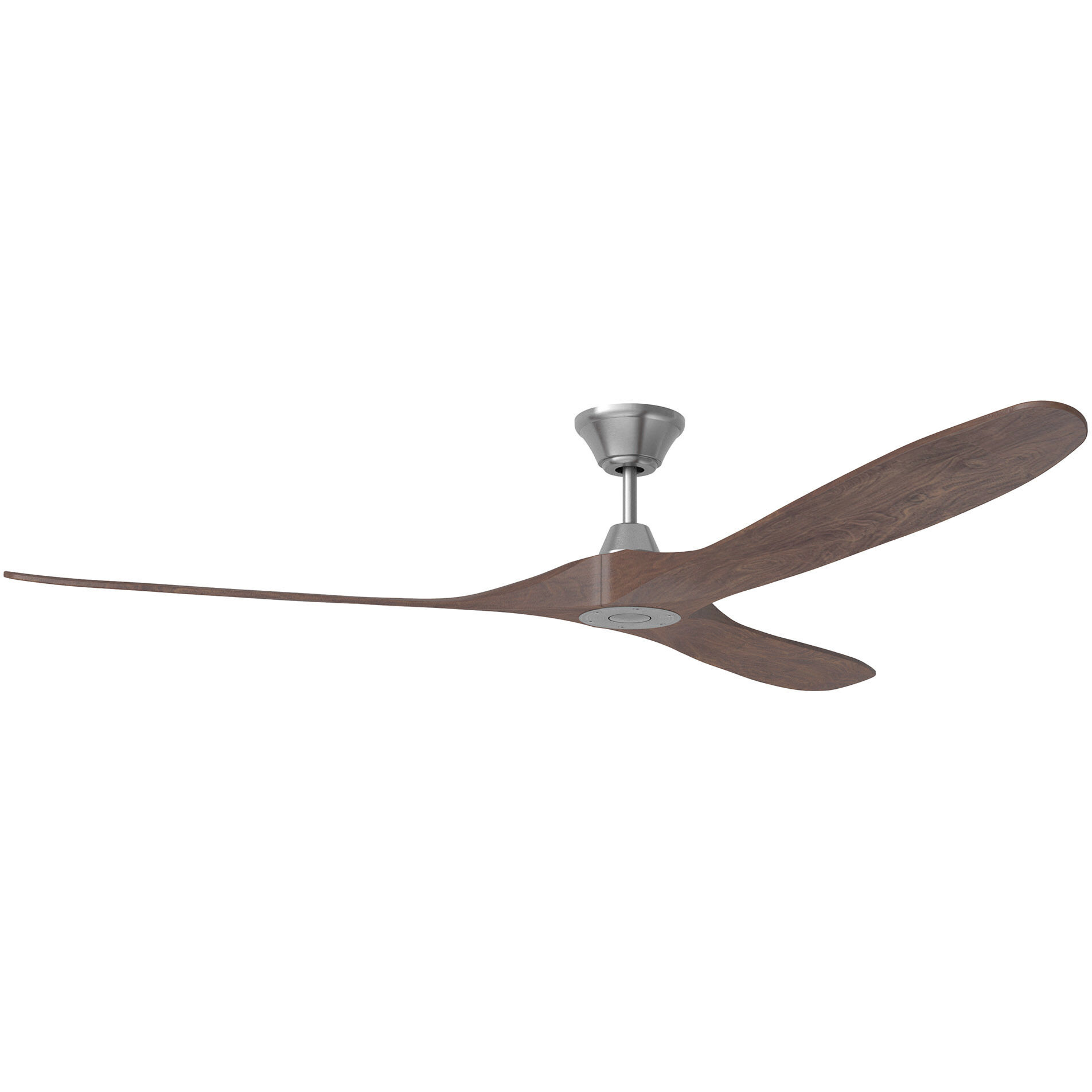 Maverick 70 inch Brushed Steel with Dark Walnut Blades Ceiling Fan