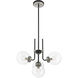 Parsons 4 Light 22 inch Matte Black and Brushed Nickel Chandelier Ceiling Light