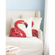 Anita 24 X 6.5 inch Red and White Pillow, Set of 2
