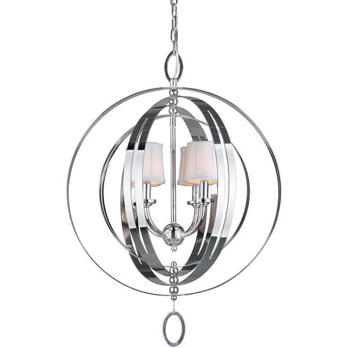 Oscar 4 Light 21.5 inch Chrome Pendant Chandelier Ceiling Light
