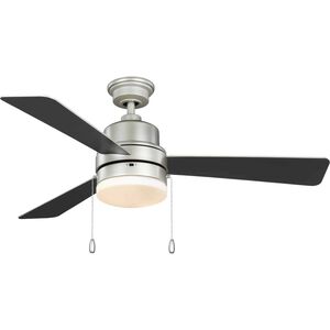 Trevina V 52 inch Painted Nickel with Silver/Matte Black Blades Ceiling Fan