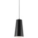 Bruce 1 Light 8 inch Satin Black/White Interior Pendant Ceiling Light, Bunny Williams Collection
