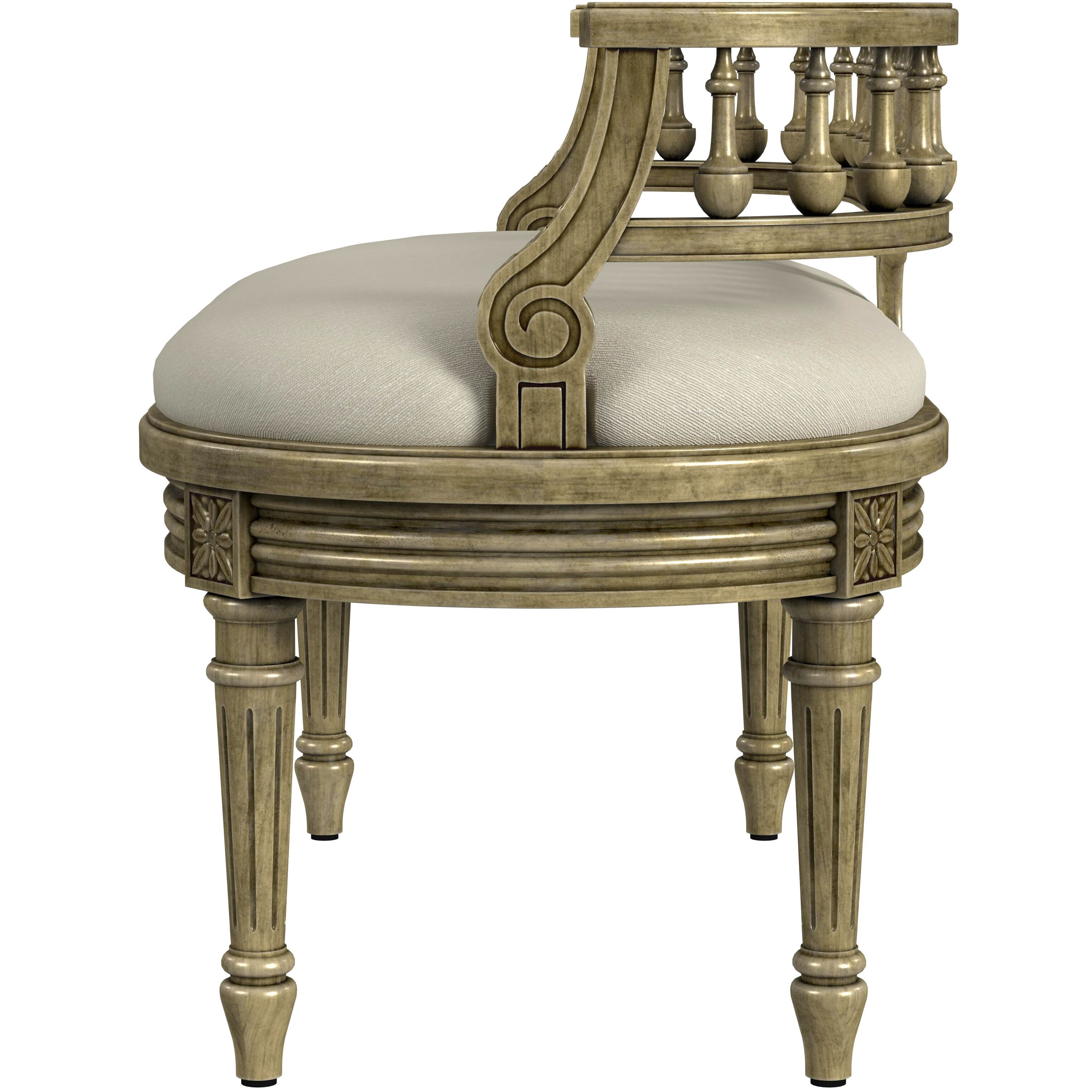 Hathaway 37" Upholstered Bench in Beige