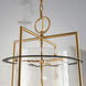 Burford LED 15 inch Brass and Black Chandelier Ceiling Light