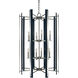 Bucolic 12 Light 31 inch Brushed Nickel with Matte Black Foyer Chandelier Ceiling Light