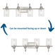 Aiken 4 Light 32 inch Brushed Nickel Bath Vanity Wall Light