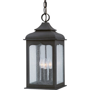 Henry Street 3 Light 9 inch Textured Bronze Outdoor Hanging Lantern