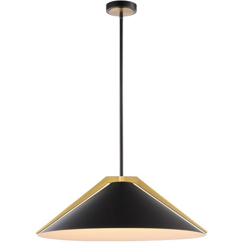 Baltic LED 24 inch Black and Brushed Brass Pendant Ceiling Light