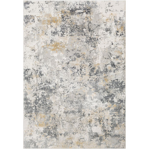 Aisha 87 X 63 inch Charcoal/Medium Gray/Light Gray/Mustard Rugs, Rectangle