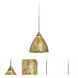 Eve 1 Light Satin Nickel Cord Pendant Ceiling Light