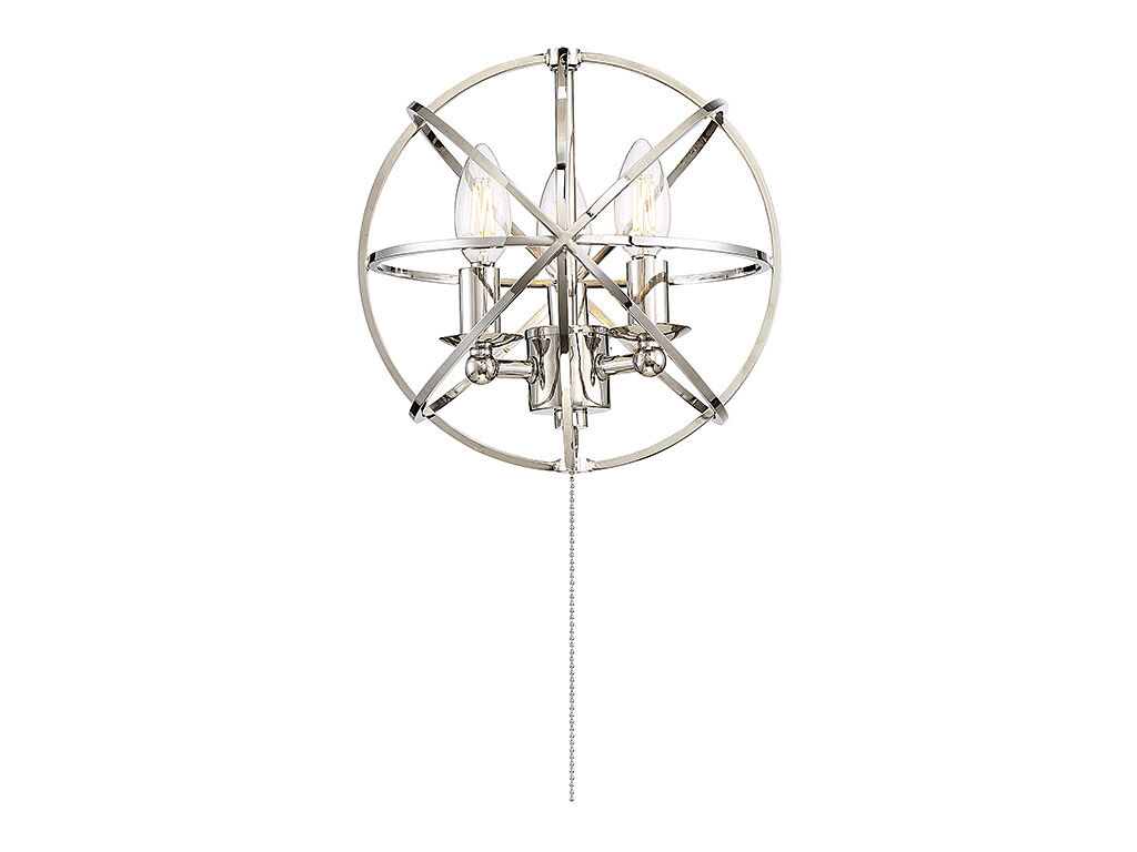 North LED Polished Chrome Fan Light kit in Polished Nickel