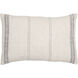Linen Stripe 20 inch Light Beige Pillow Kit in 13 x 20, Lumbar