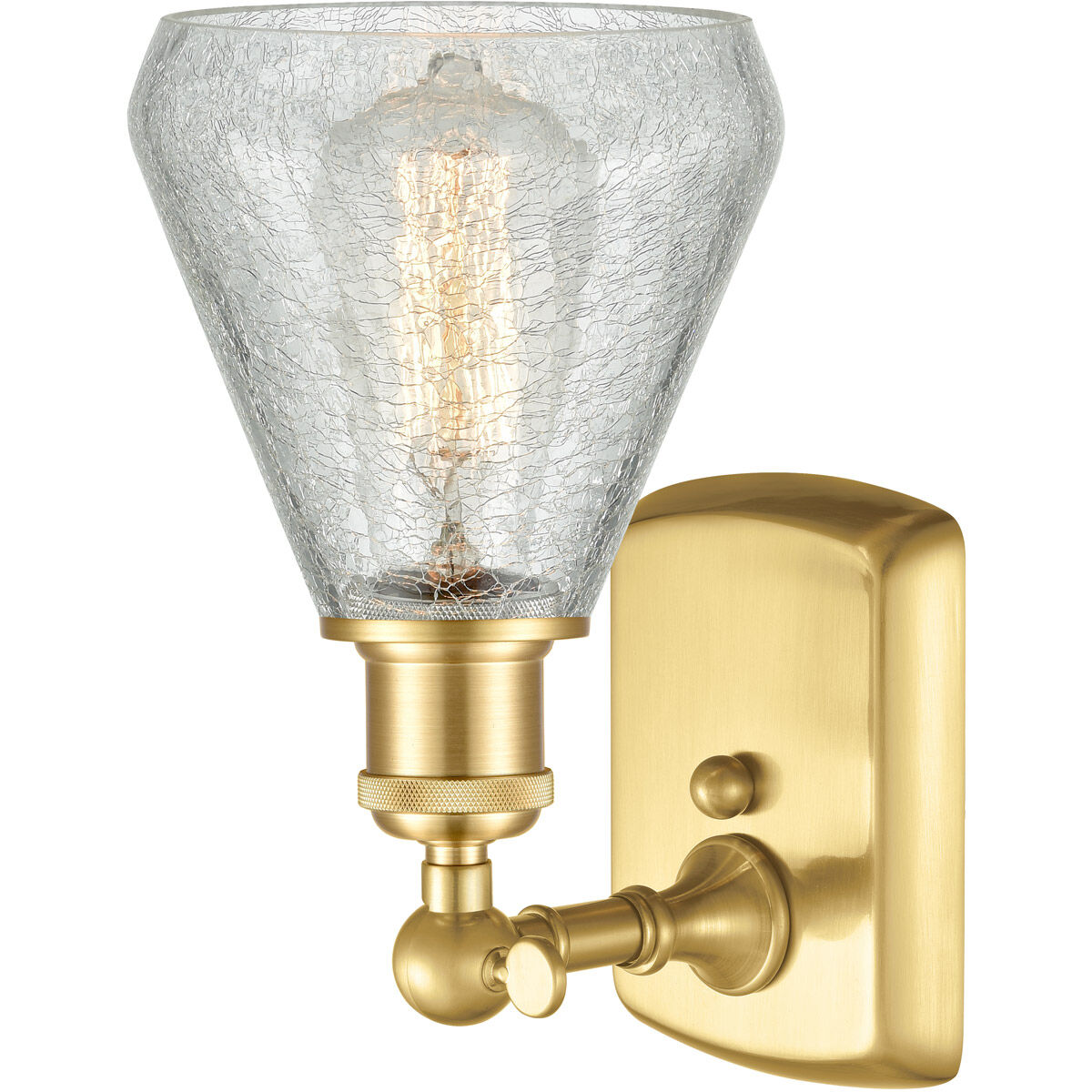 Ballston Conesus 1 Light 6 inch Satin Gold Sconce Wall Light, Ballston