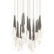 Beyond Solitude LED 26 inch Antique Nickel Multi-Light Pendant Ceiling Light, Round Canopy