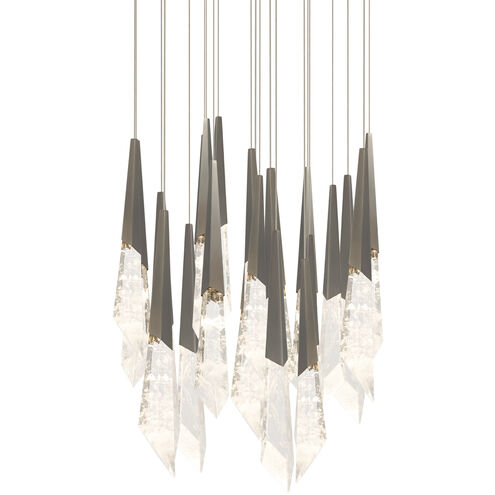Beyond Solitude LED 26 inch Antique Nickel Multi-Light Pendant Ceiling Light, Round Canopy