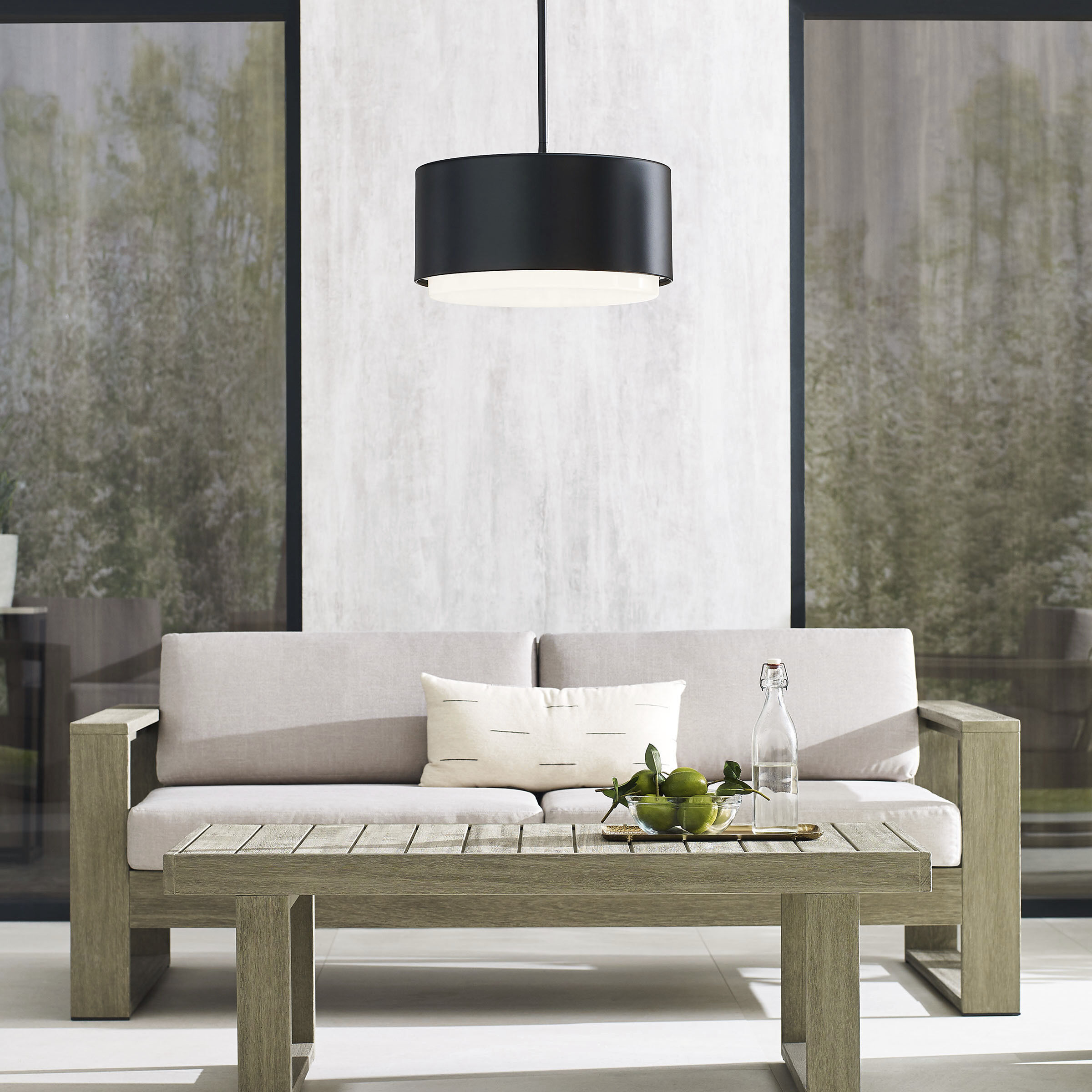 Sean Lavin Roton LED 18 inch Black Outdoor Pendant in LED 90 CRI 2700K, Integrated LED