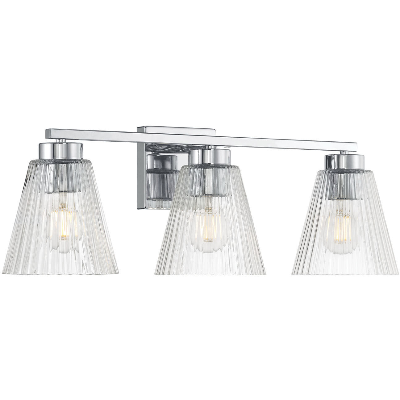 Riville 3 Light 22.75 inch Chrome Bathroom Vanity Light Wall Light