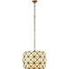Hollywood 3 Light 23 inch Antique Brass Pendant Ceiling Light