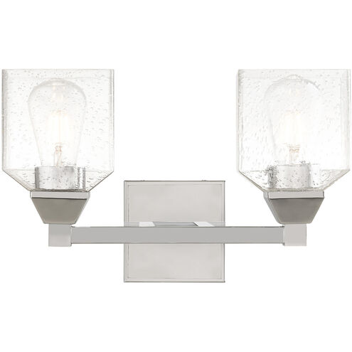 Aragon 2 Light 15 inch Polished Chrome Bath Vanity Wall Light