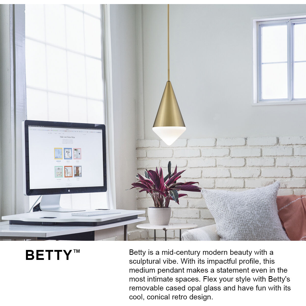 Betty LED 9.5 inch Polished Nickel Pendant Ceiling Light