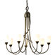 Flora 7 Light 24.9 inch Bronze Chandelier Ceiling Light