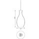 Lagynos Collection 1 Light 8.75 inch Chrome Pendant Ceiling Light