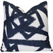 Cameron 24 X 6.5 inch Navy Blue and White Pillow