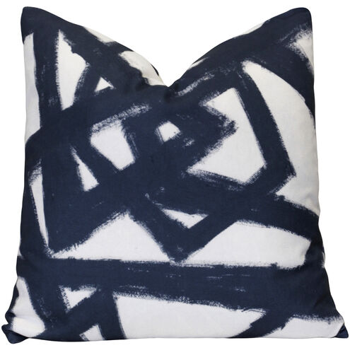 Cameron 24 X 6.5 inch Navy Blue and White Pillow