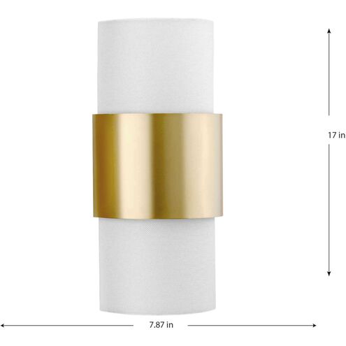 Silva 2 Light 7.87 inch Brushed Bronze Wall Sconce Wall Light, Design Series