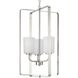 League 3 Light Brushed Nickel Foyer Chandelier Ceiling Light