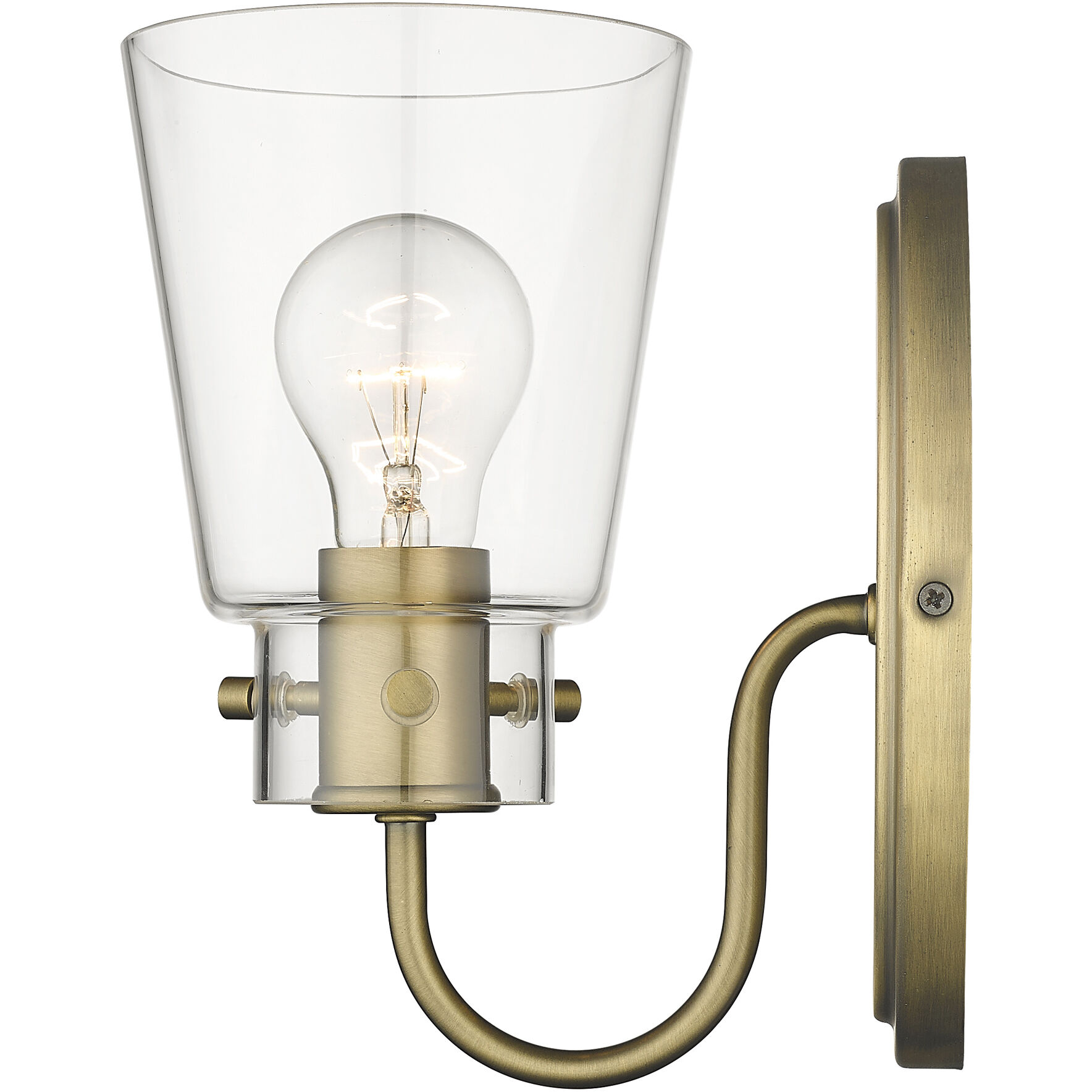 Bristow 1 Light 5 inch Antique Brass Vanity Light Wall Light