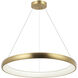 Maverick LED 32 inch Brushed Gold Pendant Ceiling Light
