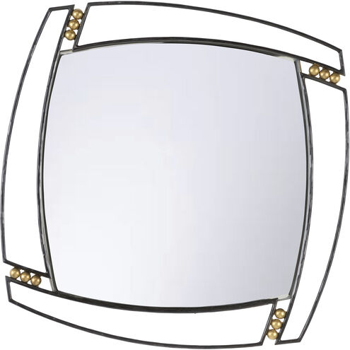 Roxy 39 X 39 inch Black and Gold Mirror, Large