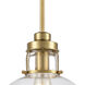 Manhattan Boutique 1 Light 9 inch Brushed Brass Mini Pendant Ceiling Light
