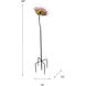 Fiore Pink Art Glass Garden Stake