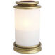Carrington 17.72 inch Vintage Brass Hurricane Portable Light, Small
