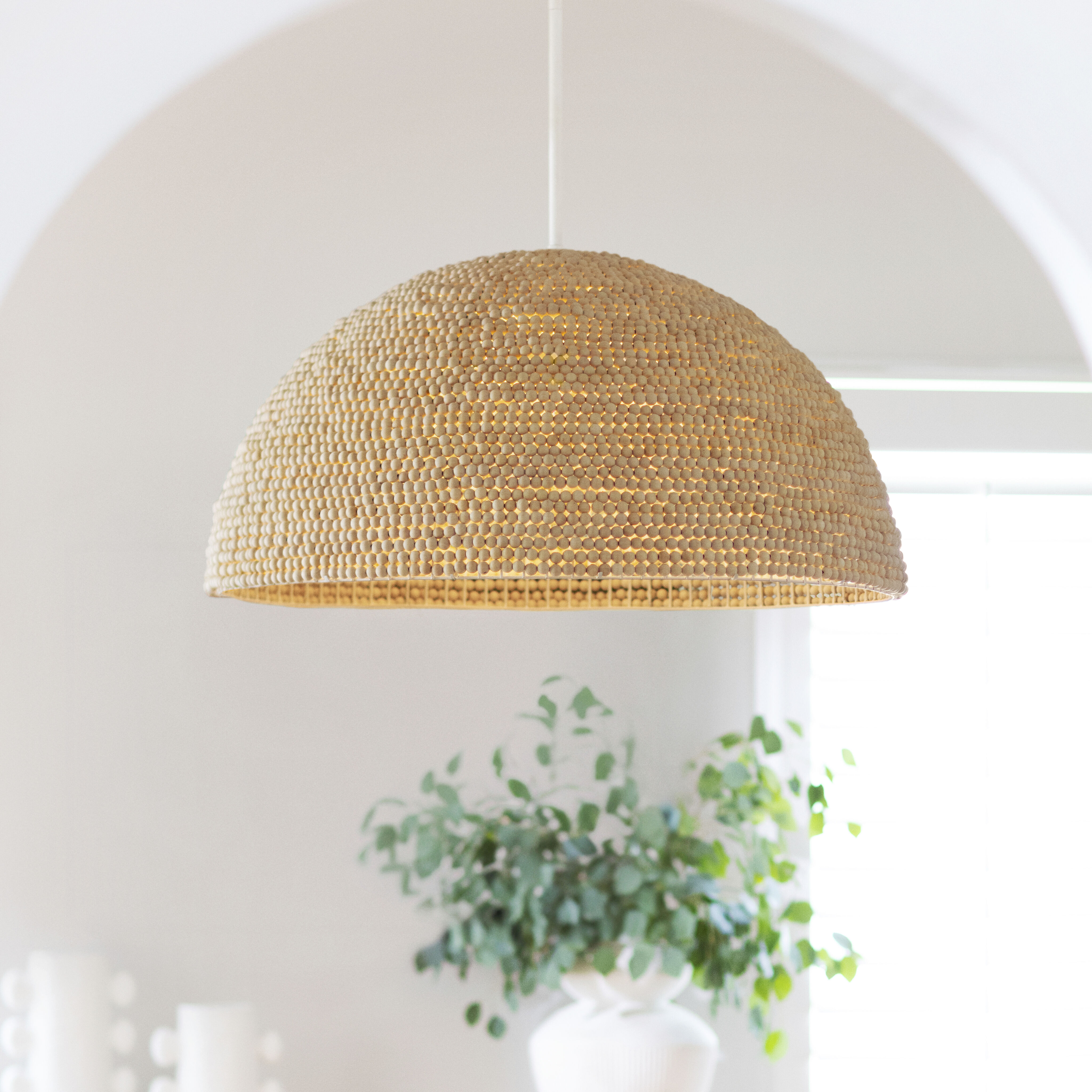 Dalia 3 Light 35 inch Textured Plaster Chandelier Ceiling Light, Drum