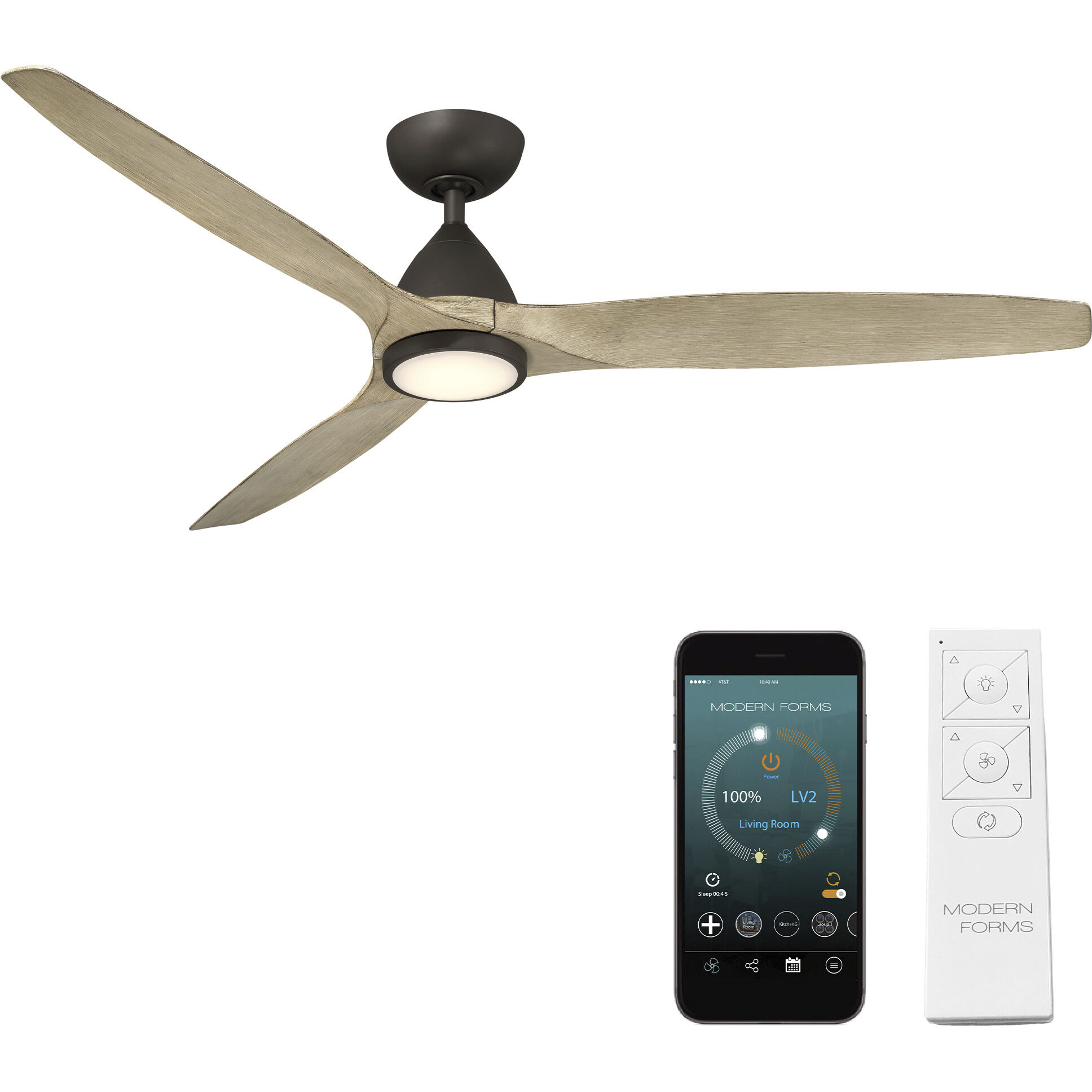Skylark 62 inch Bronze White Oak with White Oak Blades Ceiling Fan