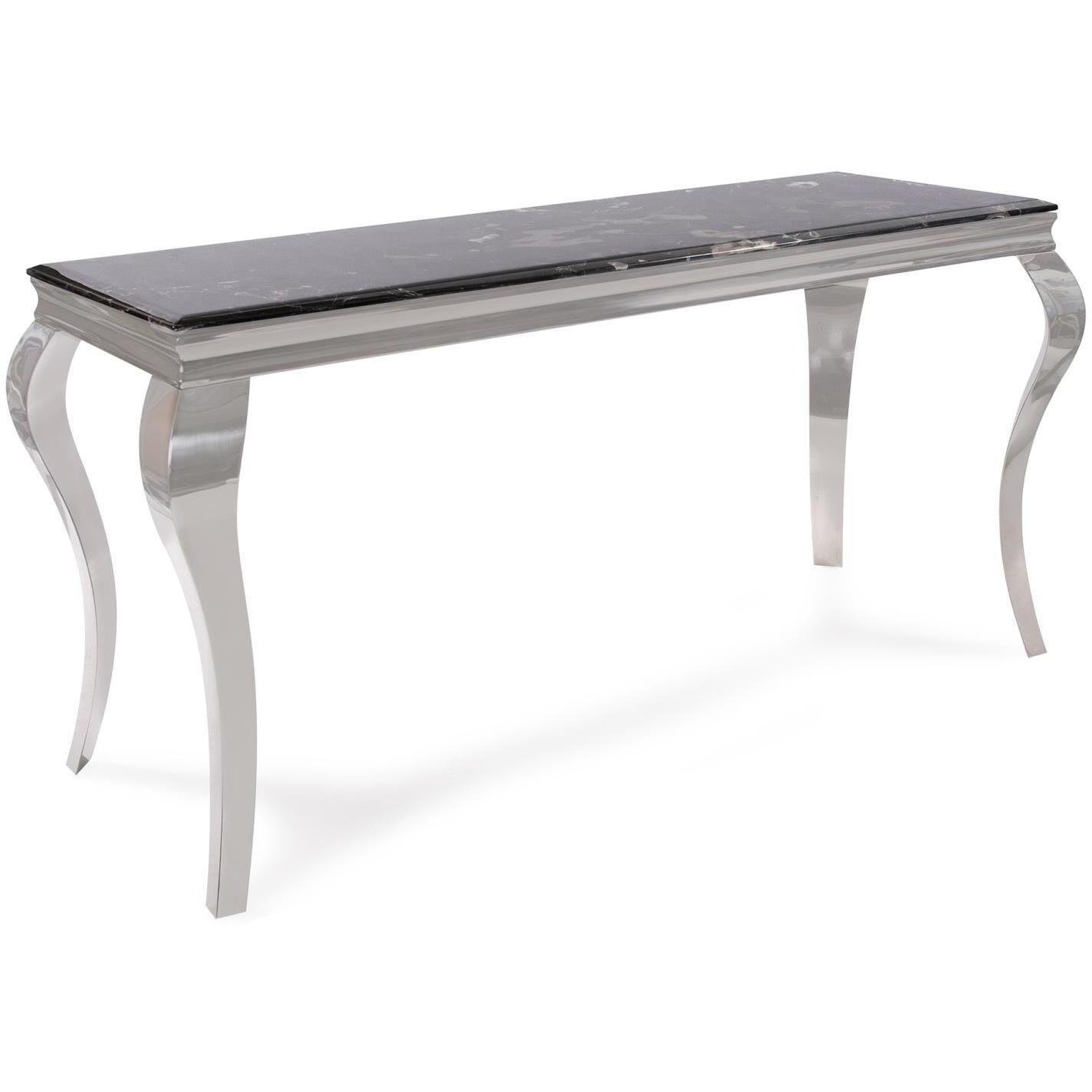 Lexiss 61.5 inch Black/Silver Console Table