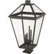 Talbot 4 Light 36.75 inch Oil Rubbed Bronze Outdoor Pier Mounted Fixture