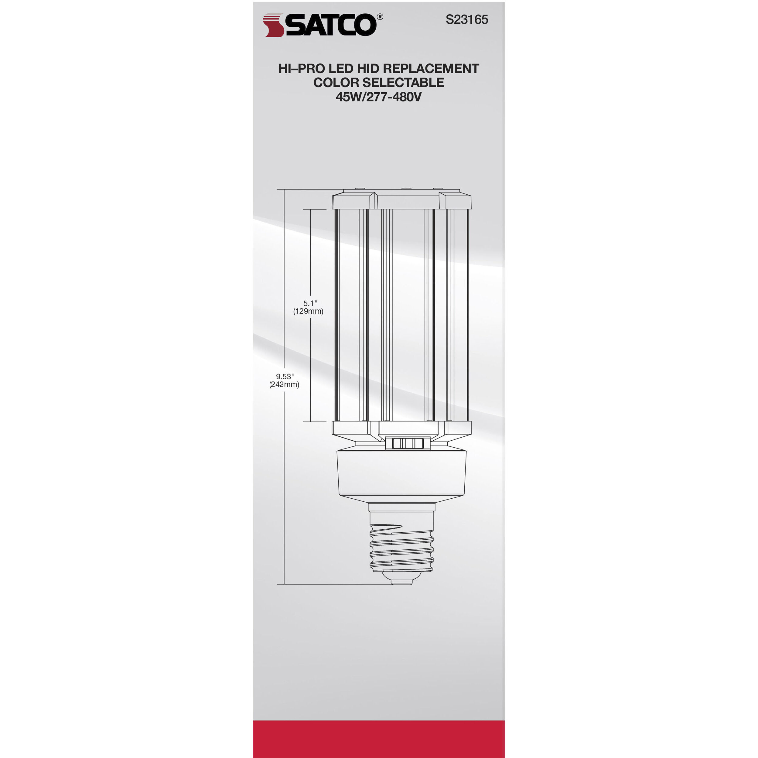 Lumos LED Mogul Extended 45 watt 277-480 3000K/4000K/5000K HID Replacements, HID Replacements