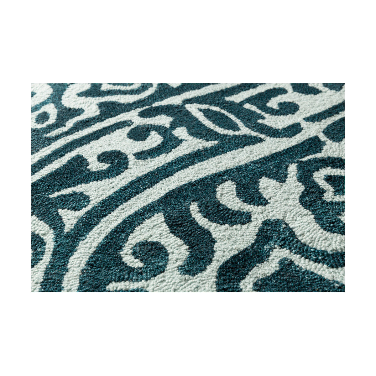 Belladonna 156 X 108 inch Blue and Blue Area Rug, Wool