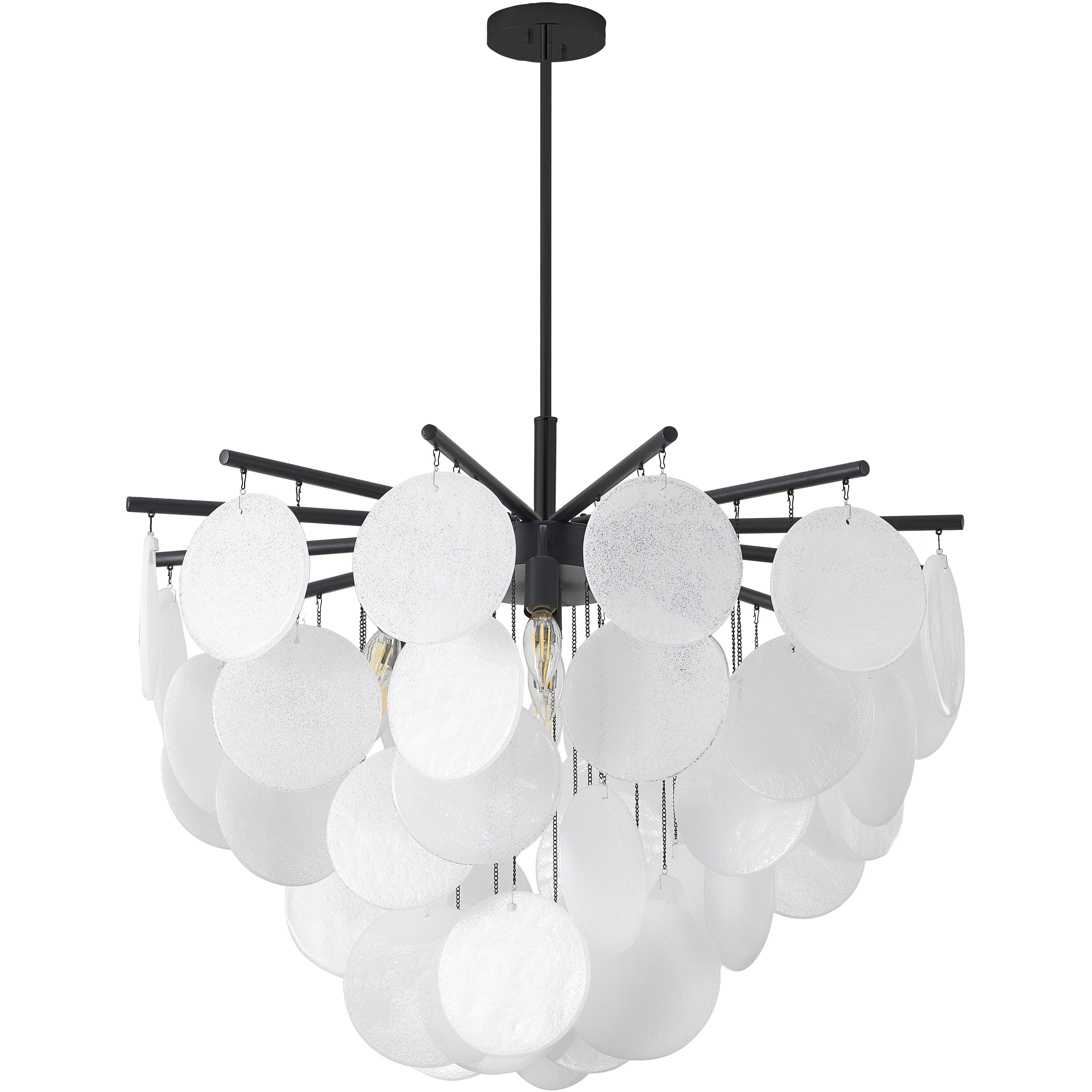 Canada LED 30 inch Satin Black Chandelier Ceiling Light