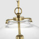 Thomas O'Brien Katie LED 16 inch Hand-Rubbed Antique Brass Globe Pendant Ceiling Light, Large