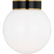 kate spade new york Monroe 1 Light 8.5 inch Burnished Brass with Gloss Black Flush Mount Ceiling Light