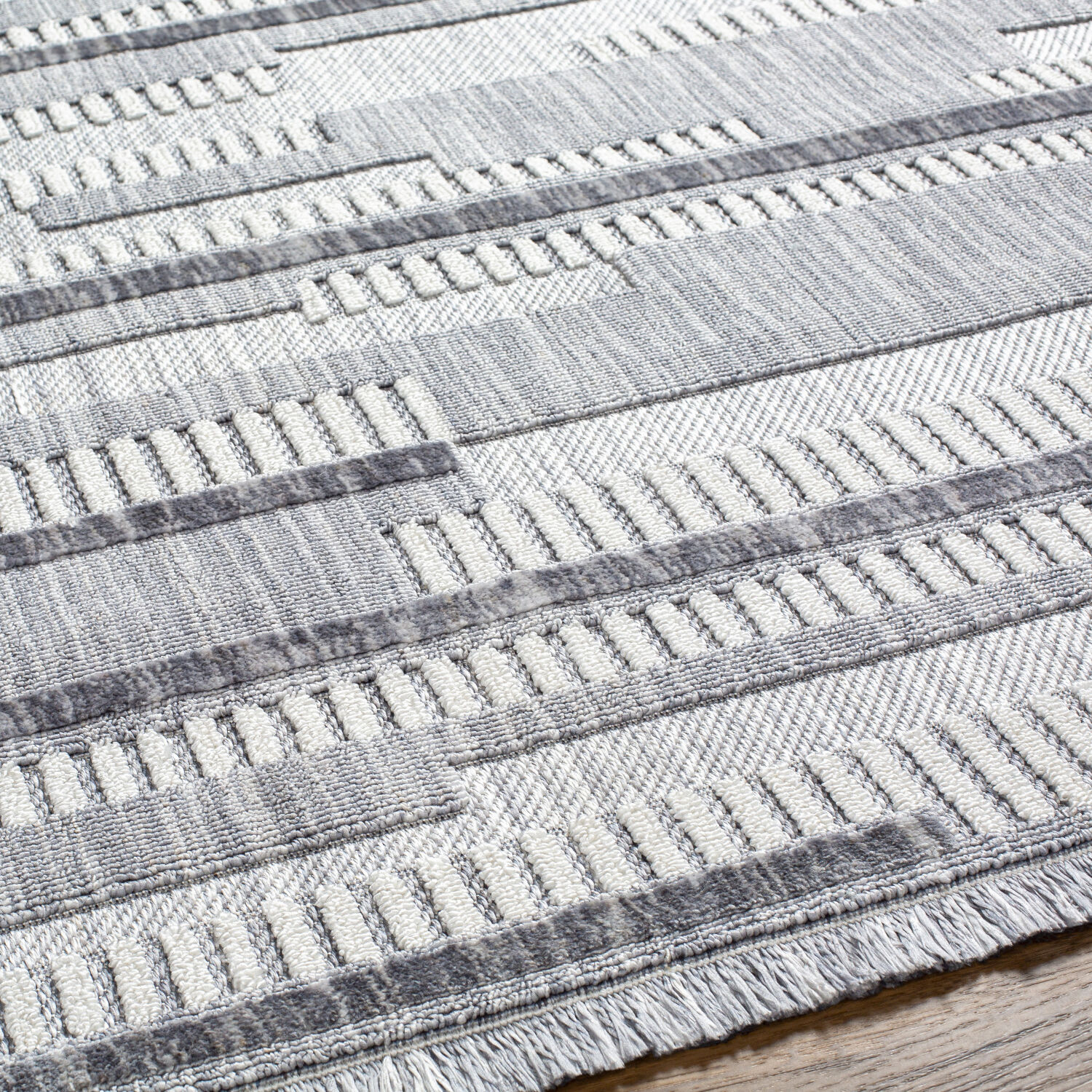 Broadway 120 X 94 inch Light Grey Rug, Rectangle